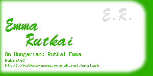 emma rutkai business card